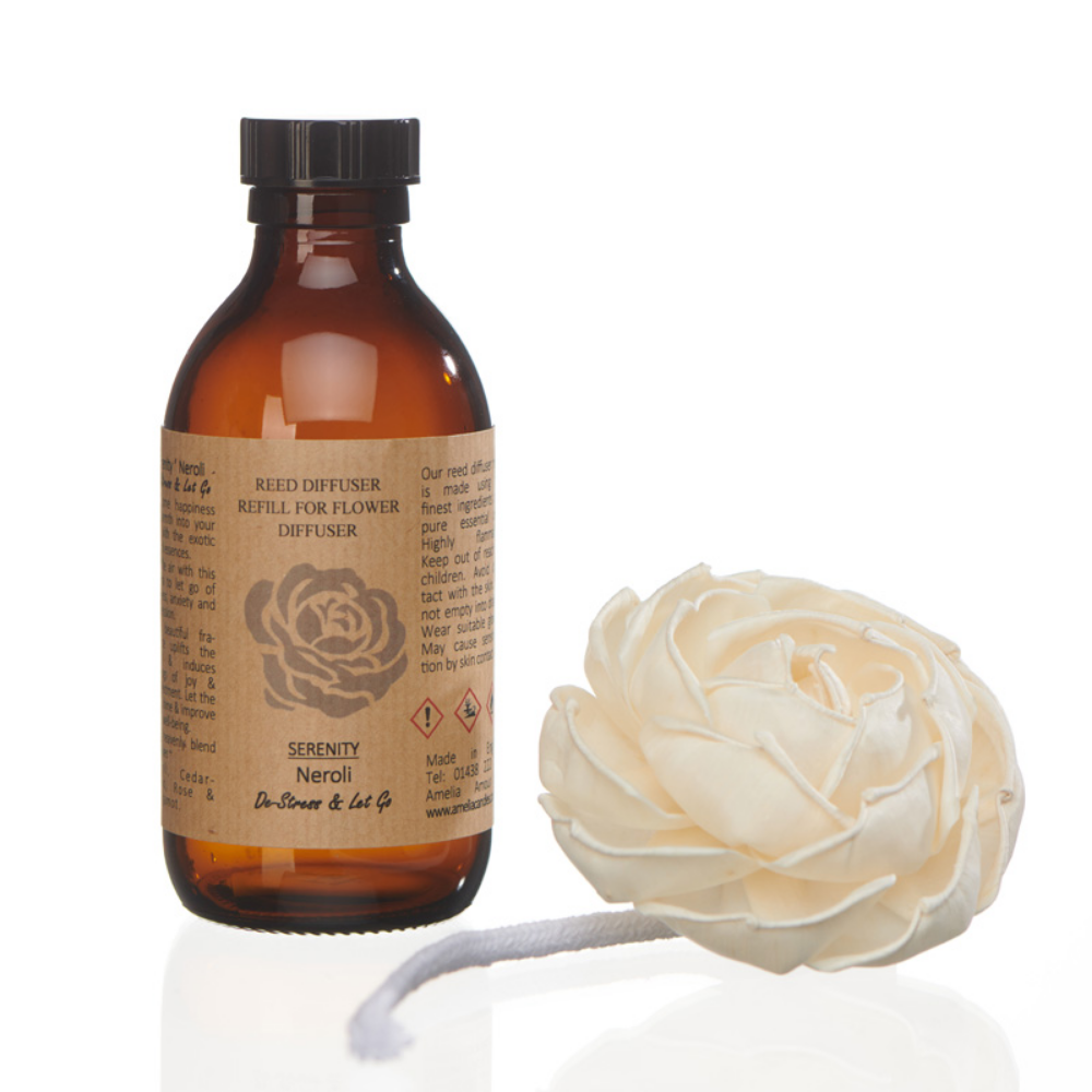 Flower Diffuser Refill - 'Serenity' - Neroli 500ml - Amelia Amour London