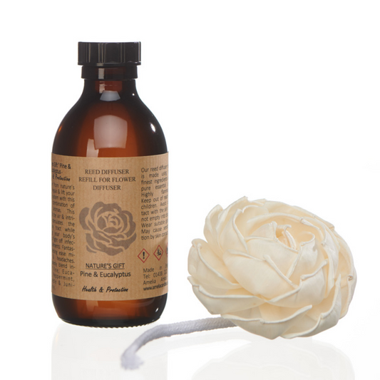 Flower Diffuser Refill - 'Nature's Gift' - Pine & Eucalyptus 250ml - Amelia Amour London