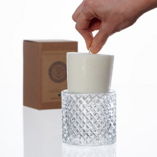 'Serenity' Crystal Glass Aromatherapy Candle - Neroli