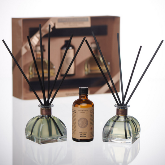 'Tranquility' Gift Set - 2 Diffusers & Refill - May Chang
