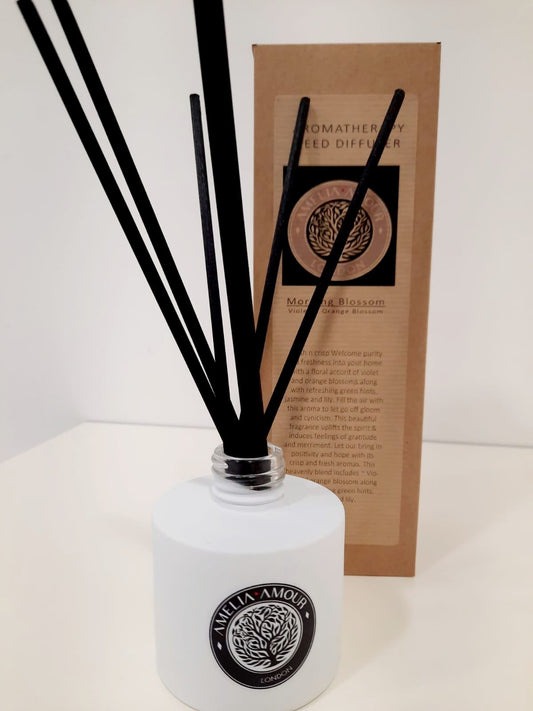 'Morning Blossom' Aromatherapy Reed Diffuser - Violet & Orange