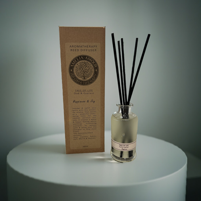 'Tree of Life' Aromatherapy Reed Diffuser - Oud & Cypress - Amelia Amour London